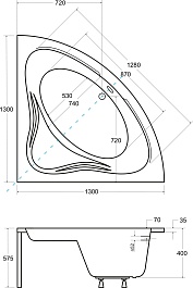 Besco Акриловая ванна Mia 130x130 – фотография-3